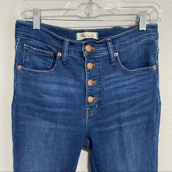 Madewell 9" Mid-Rise Skinny Jeans 27 - Picture 3 of 7